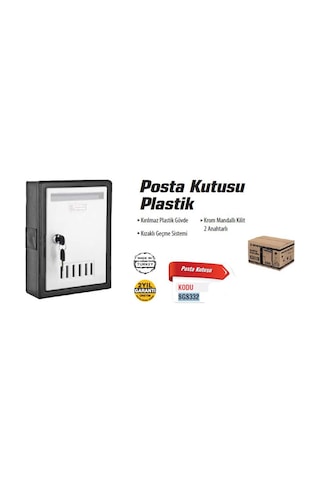 Sgs 332 Plastik Posta Kutusu 2 Anahtarlı