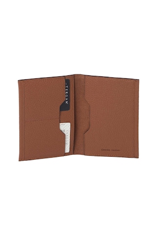 Tergan Taba Deri Unisex Pasaportluk - S1ps00001657-b67 Taba