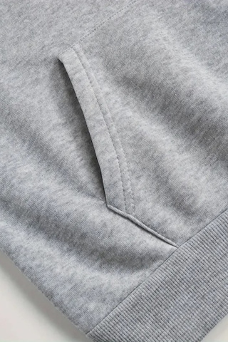 Unisex Love Çizgi Baskılı Kapüşonlu Gri Eşofman Takımı - Kışlık Şardonlu Kumaş Gri