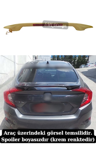 Honda Civic Fc5 Işıklı Spoiler Plastik Spoyler Rüzgarlık