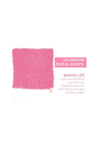 Extra Esnek Pembe Banyo Lifi Tüm Cilt Tiplerine Uygun Duş Lifi - Unisex 30x40 Cm