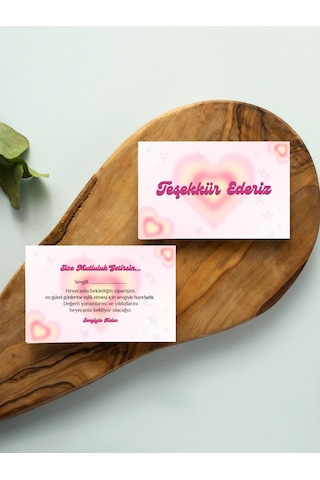 100 Adet Çift Yön Kargo Paketleme Teşekkür Kartı Pytktskk40