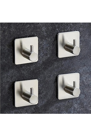 Zift Unique 4 Adet Paslanmaz Çelik Banyo Askısı / Bornoz Askısı / Havlu Askısı / Havluluk / Askılık Diğer