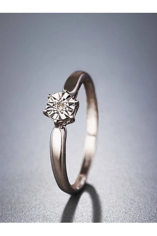 Uvelirnye Tradicii 925 Ayar Gümüş Doğanın Elmaslı Yüzüğü 76541150 Gri