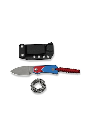 Civivi Baby Banter Fixed Blade - Jump Edition Red / White / Blue G10 Handle Gray Stonewashed Nitro-v Blade Kamp Bıçak Çok Renkli