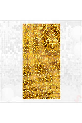 Işıltılı Pul Payetli Arka Fon Paneli, 30cm X 30cm - Altın 1+