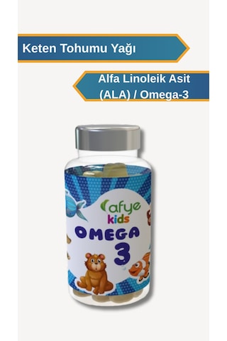 Afye Kids Güçlendirilmiş Şeker Omega-3 Arı Sütü 50 Ayıcık