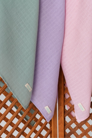 3'lü Organik Pamuk Müslin Örtü Seti Kız Bebek Pudra, Lavanta, Nil 3 Adet 75x85 CM Pudra - Lavanta Ve Nil