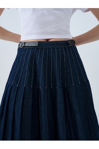 Relaxed Fit Kadın Etek Denim