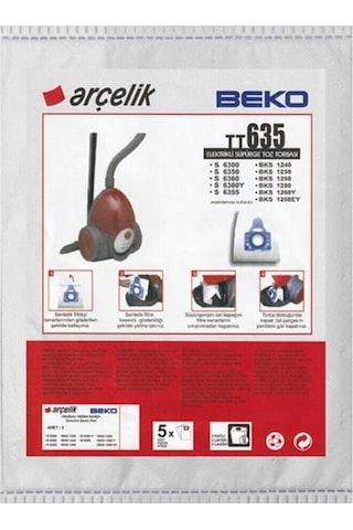Arçelik Uyumlu Beko Toz Torbası Tt635