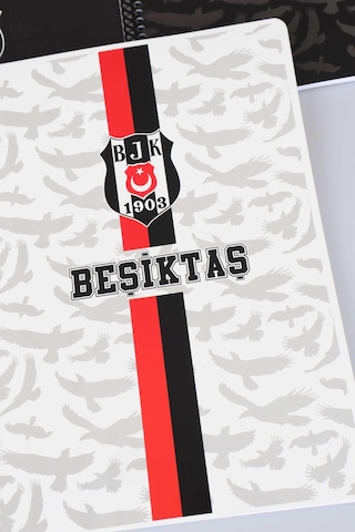 "dekomus Cep Defteri Hediyeli" Lisanslı Beşiktaş Spırallı 2 Adet Kareli Ve 2 Adet Çizgili A4 Karton Kapak 72 Yaprak Defter Seti