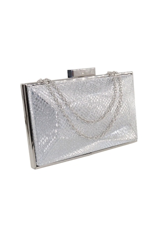 Keeba Gümüş Abiye Çanta. Snake Desenli. Silver Abiye Çanta. Gümüş Abiye Gece Çantası. Portföy Cultc Çanta. Gümüş