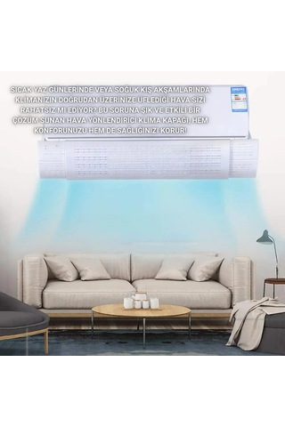 Coofbe Delikli Yapışkanlı Ayarlanabilir Klima Hava Yönlendirici Aparat Klima Aparatı Siperlik Yön Aparatı