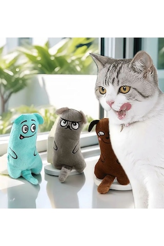 Peluş Kedi Oyuncağı Kedi Otlu Catnipli