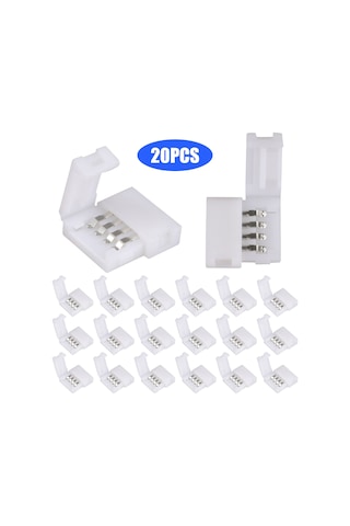 20 Adet 5050 Rgb 4 Pin 3 Çipli Rgb Şerit Led Ekleme Aparatı