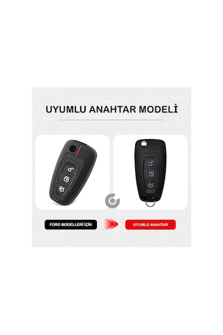 Ford Focus Mondeo Fiesta Kuga Transıt Ranger C Max S Max Silikon Anahtar Kılıfı 1 Adet