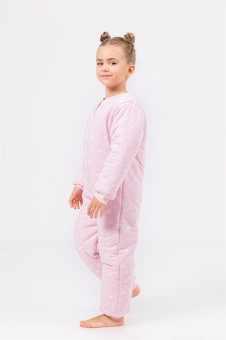 Cantoy Kız Erkek Çocuk Kalın Elyaf Dolgulu Premium Kalite 2.5 Tog Desenli Uyku Tulumu Pembe