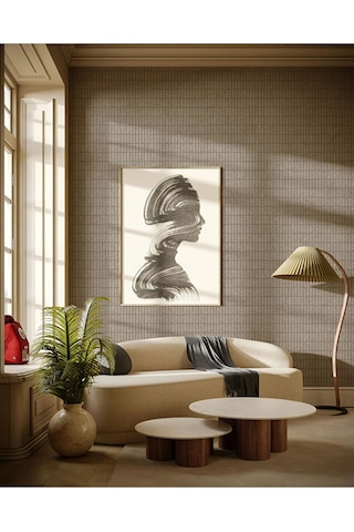 Adawall Muse Koleksiyonu- 25102-4 Taş Gri Dokulu Silinebilir Nonwoven Vinil Duvar Kağıdı 1.06x15.6m, 16.5m²