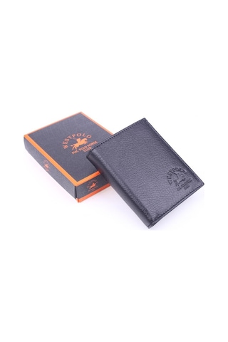 West Polo 1005-1 Erkek Hakiki Deri Kartlık & Cüzdan-Siyah-Standart