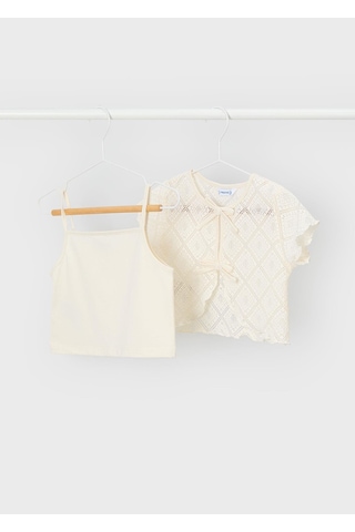 Mayoral Kız Çocuk Tshirt Set Bej Bej