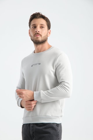 Shooter Sportwear Shooter Erkek Üç İplik Sweatshirt Regular Fit Pamuklu Bisiklet Yaka Günlük Spor Basic Taş
