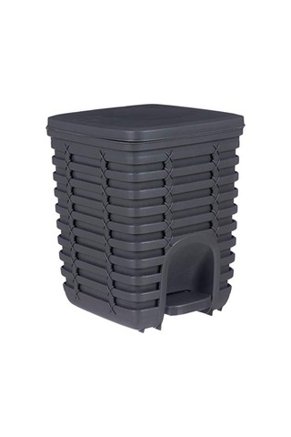 Çöp Kovası Gri 9 Lt Çok Renkli