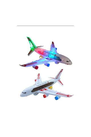 Türkish Airlines A330 Oyuncak Uçak Büyük Boy Sesli Işıklı Müzikli Uçak 40cm.