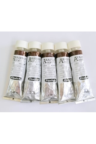 Akademie Akrilik Boya 60ml 669 Burnt Umber Çok Renkli