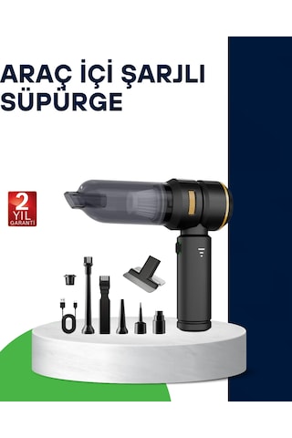 Tek Kablosuz Şarjlı Araç İçi Ve Küçük Alanlar İçin Güçlü Vakumlu Süpürge Najmaddin
