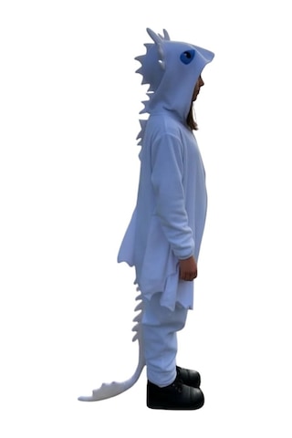 Işığın Öfkesi Ejderha Kostümü Beyaz Ejderha Pijama Tulum Kostüm