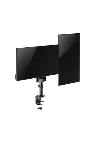 Voltix Çift Kol Monitör Tutucu 17" - 32" Ekranlar İçin, 8kg Taşıma Kapasiteli, Vesa Uyumlu, Eğilebilir Döndürülebilir Kablo Kılavuzlu Ergonomik Lcd Led Ekran Kolları A.Ağaç