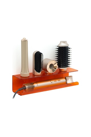 Airwrap Pleksi Düzenleyici, Airwrap Uyumlu Düzenleyici Saç Şekillendirici Standı Banyo Askısı Turuncu