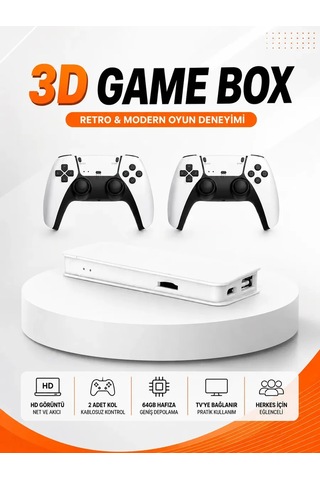 3d Ve 4k Görüntü Kaliteli Çok Oyunculu Retro Oyun Konsolu 93394857
