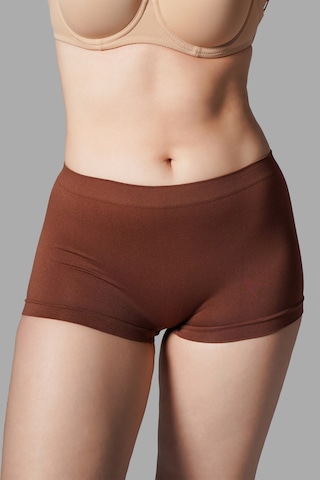 Fit Women Kadın Boxer Toparlayıcı İz Yapmayan Seamless Örme Boxer 2001 Kahverengi