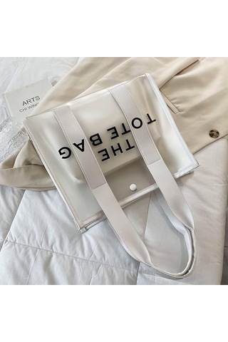 Dofolink Kadınlar İçin 2'li Transparan Pvc Çanta - Günlük Kullanim, İş Ve Seyahat İçin Çok Renkli