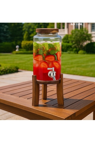 Musluklu Cam Sebil 3l Ahşap Standlı Soğuk İçecek Dispenseri Çilekli Detoks Limonata Ve Sunumluk Musluklu Cam Sebil 3l Ahşap Standlı Soğuk İçecek Dispenseri Çilekli Detoks Limonata Ve Sunumluk