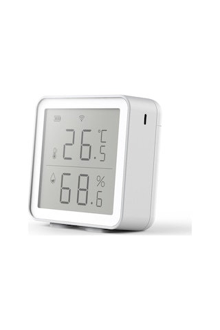 Konesam Beyaz Wifi Akıllı Sıcaklık Ve Nem Sensörü - Uzak Takip, Anormal Veri Uyarıları, Alexa/siri Uyumlu, Ultra Düşük Enerji Tüketimi Pil Dahil Değil