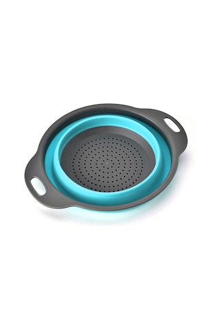 Cbtx Yaratıcı Katlanır Sebze Meyve Depolama Sepeti Organizatör Drenaj Sepeti, S, Boyut: 24.5 20 9cm Mavi