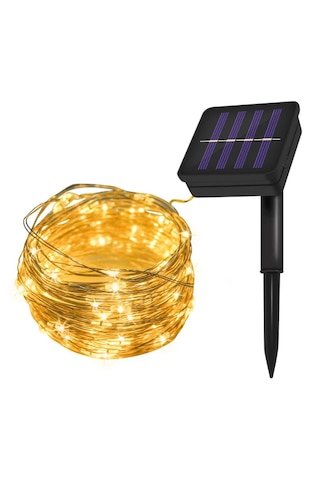 Monozone Solar 100 Led 12metre Güneş Enerjili Bahçe Ev Parti Işık