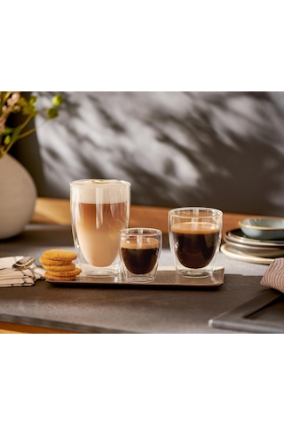 Tchibo Çift Cidarlı Latte Macchiato Bardağı, 2'li Saydam