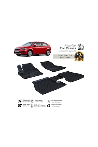 3d Paspas Siyah Ford Focus 2 2005-2011