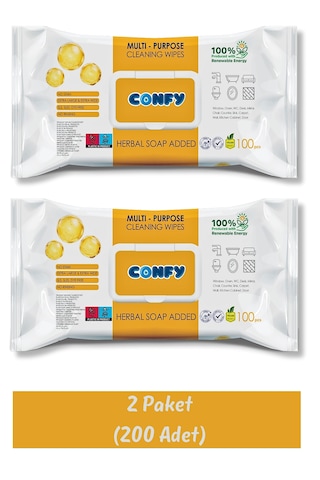 Confy Yüzey Temizlik Havlusu Ve Mendili Arap Sabunu Kokulu 2'li