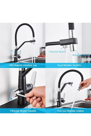 Boheme Siyah Arıtmalı Eviye Bataryası Siyah