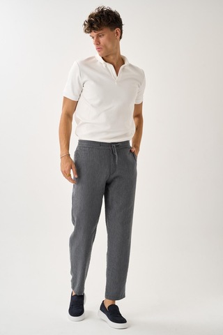 Alexandergardi Smart Casual Dokulu Pantolon Antrasit