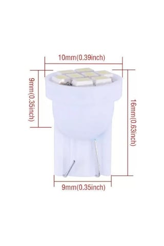2 Adet Beyaz Renk - Mini Dipsiz Led Park Ampulü T10 - Her Araca U