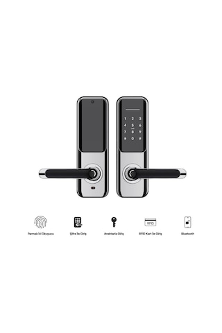 Xenon Smart Parmak İzi ile Açılabilen Dokunmatik Şifreli Hırsızlık Önleyici Akıllı Elektronik Kapı Kilidi X8051