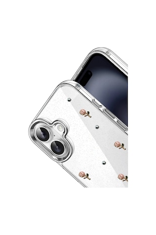 Gld-spt- Newface Apple Uyumlu iPhone 16 Plus Fiyonk Desenli Kapak - Desen 6