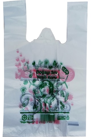 Bio Eczane Poşeti Baskılı Orta Atlet Poşet 5 KG 25 x 40 CM
