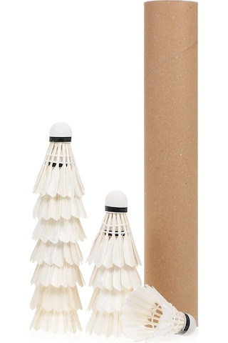 Geeksen 12'li Paket Beyaz Tüplü Badminton Topu - Fiber Mantar Başlı Hafif Oyuncu Topları