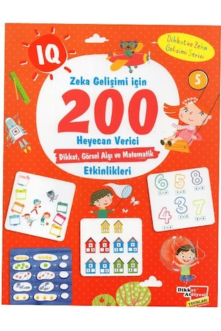 3-6 Yaş Iq Zeka Gelişimi için 200 Heyecan Verici Etkinlik - 5 Kit